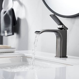 Смеситель для раковины Shevanik S4001T оружейная сталь